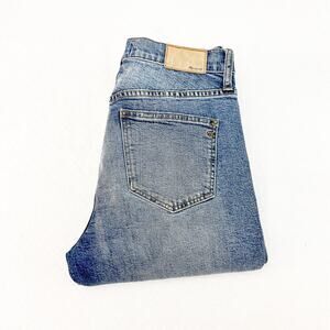 Madewell Cruiser Straight Vintage Wash Color Block Ripped Denim Jeans Size 26